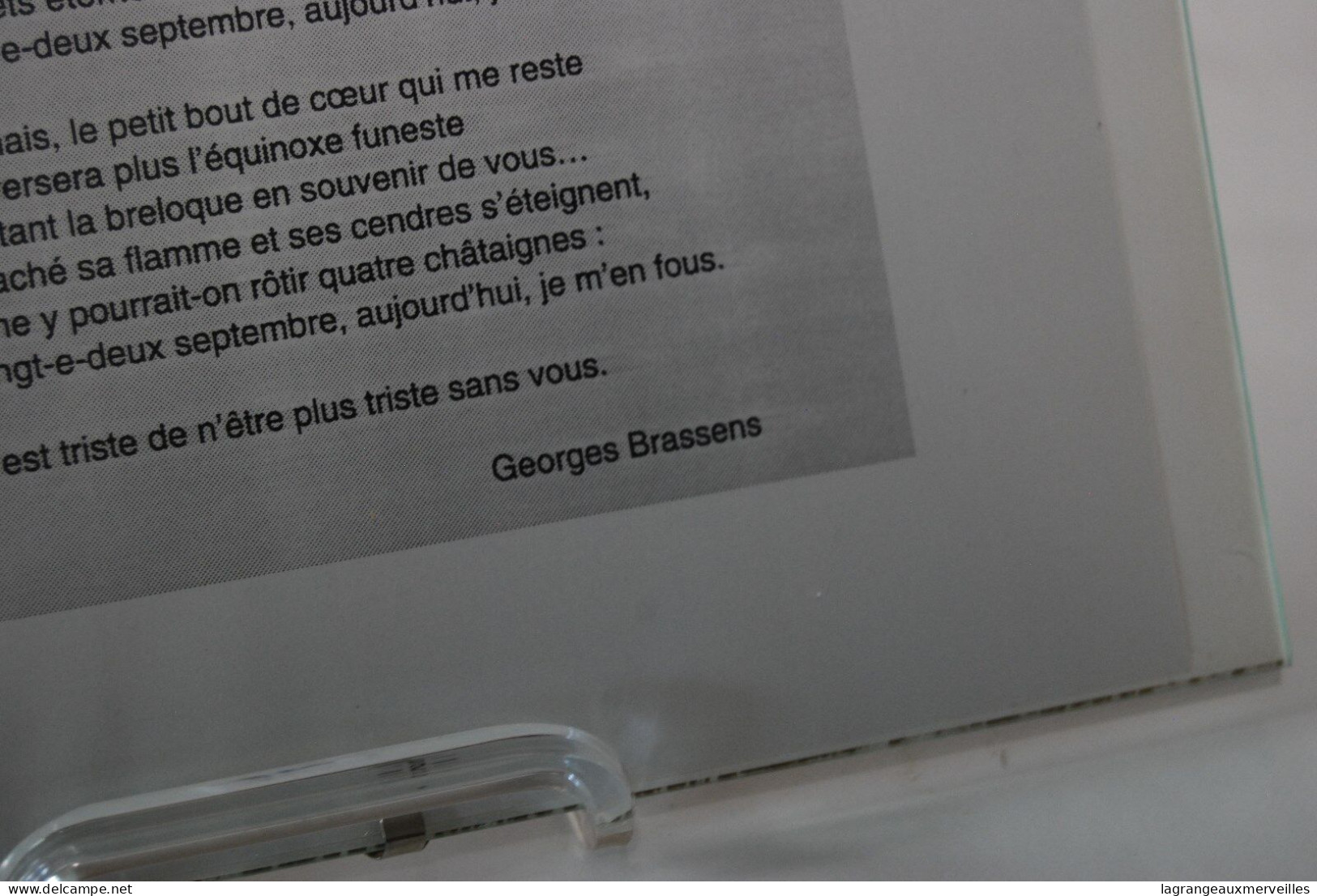 C158 Paroles Sous Cadre - Georges Brassens - Afiches & Pósters