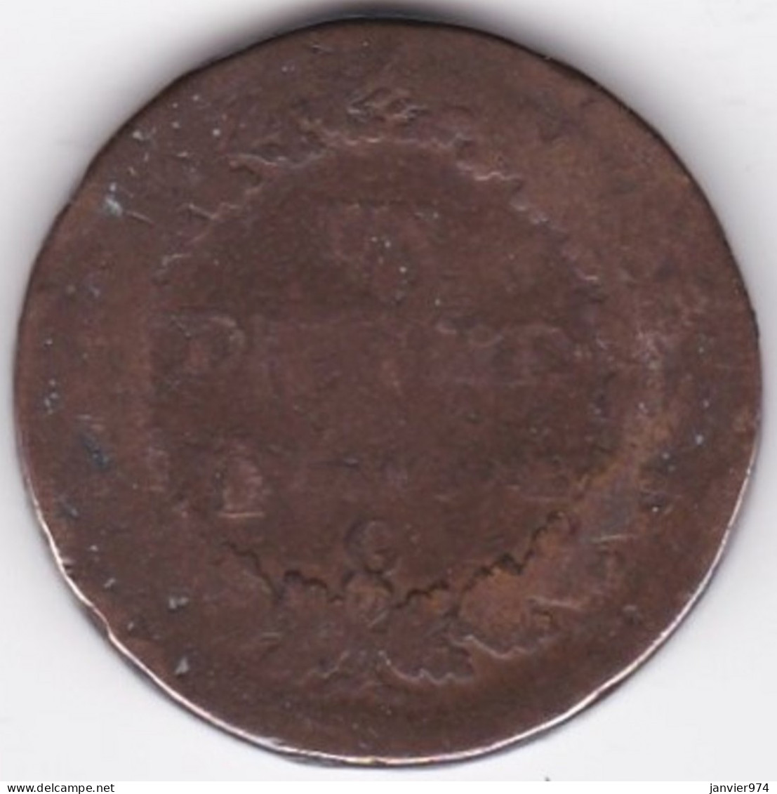 Un Decime An 9 G Genève , En Bronze, Gadoury 187a, 32 Mm 20,2 G - 1 Décime