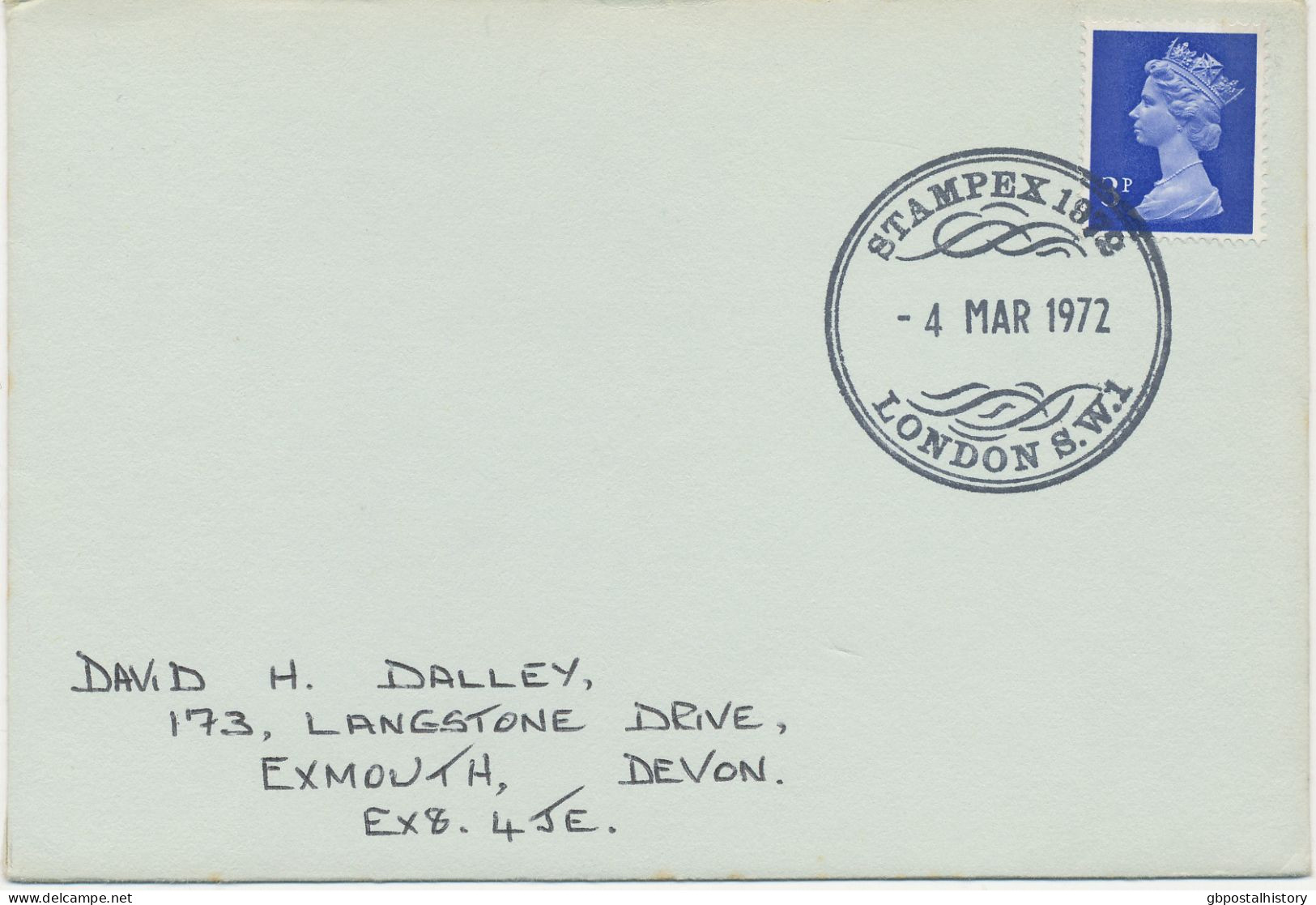 GB SPECIAL EVENT POSTMARKS 1972 STAMPEX 1972 LONDON S.W.1 - Cartas & Documentos