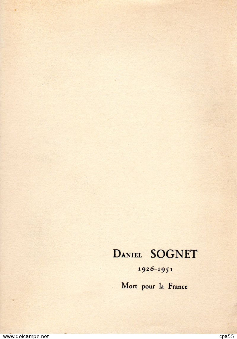 Daniel SOGNET  1926-1951  -  Mort Pour La France - French Authors