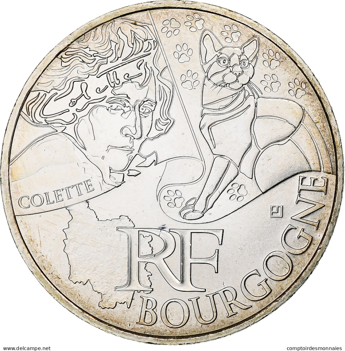 France, 10 Euro, Bourgogne, 2012, Paris, SPL, Argent, Gadoury:EU514, KM:1867 - France