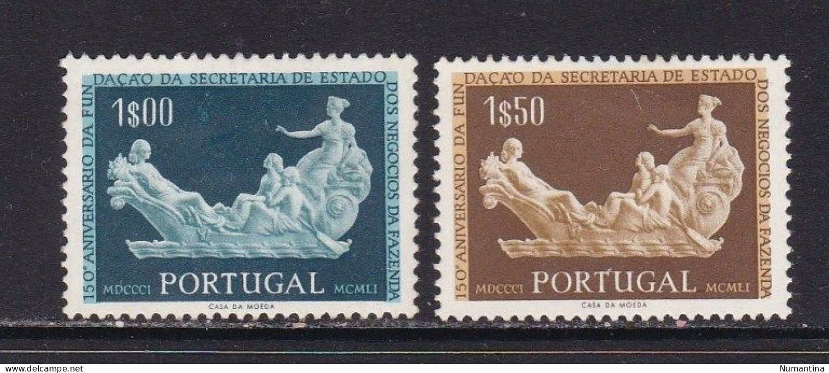 PORTUGAL - 1954 - YVERT 805/806 - Secretaria Estado Asuntos Financieros - MH - Nuevos