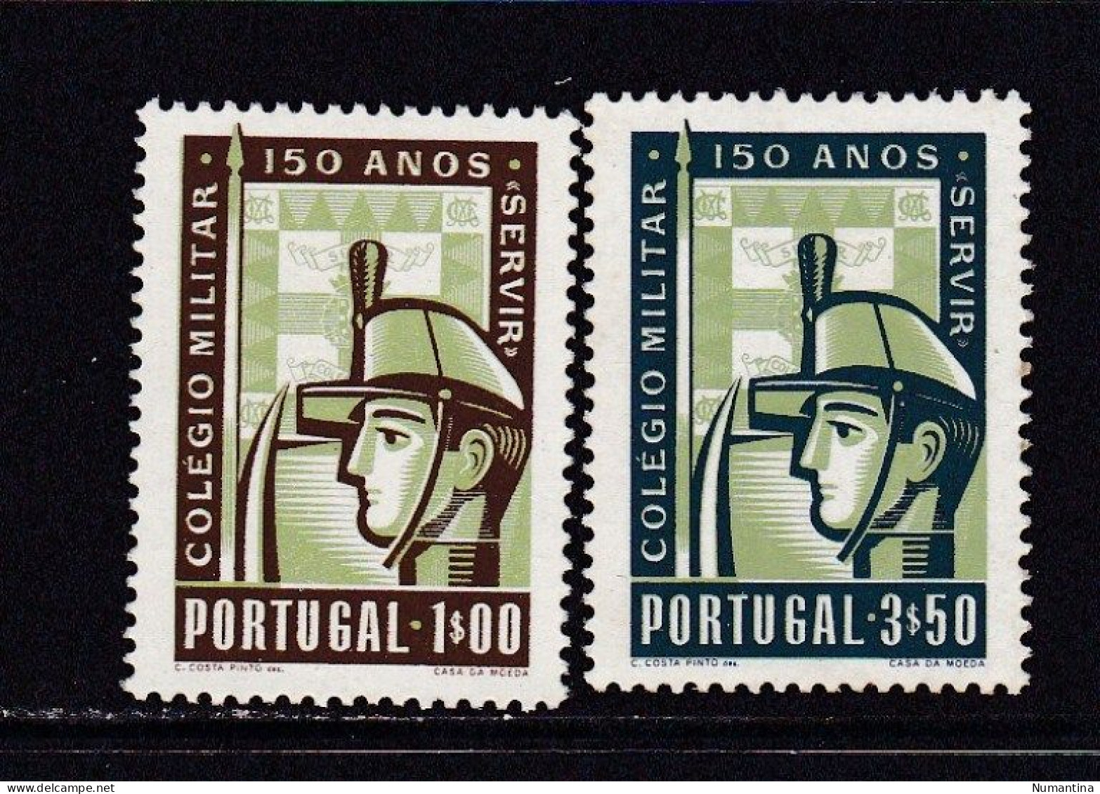 PORTUGAL - 1954 - YVERT 811/812 - 150º Aniversario Escuela Militar - MNH - Nuevos