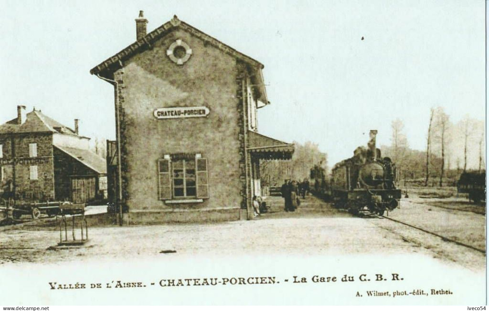 Vallée De L'Aisne  Château Porcien " La Gare "  Chemin De Fer De La Banlieue De Reims - Chateau Porcien