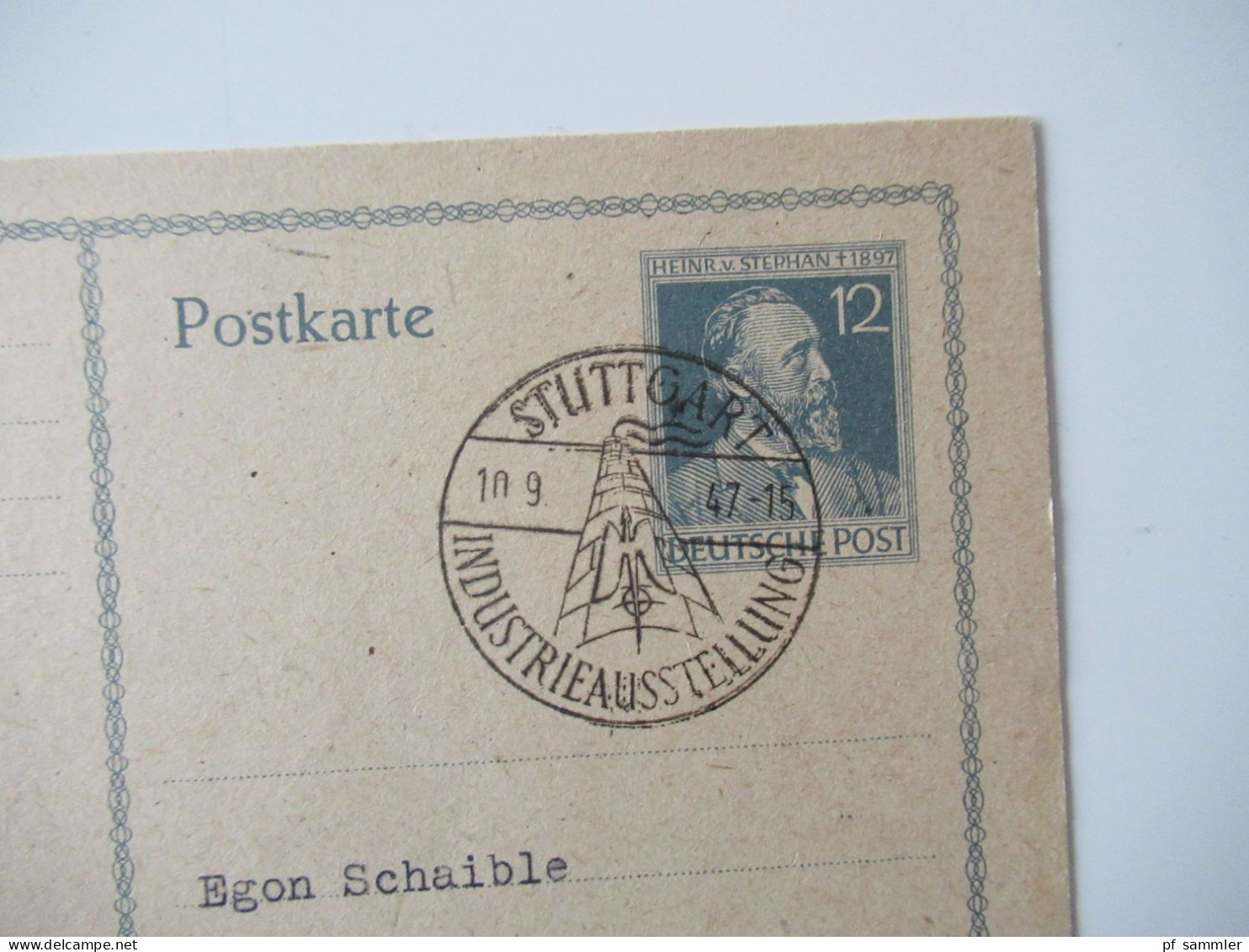 Alliierte Besetzung 1947 und 1948 / Sonderstempel und etwas Bedarf insgesamt 8 Ganzsachen