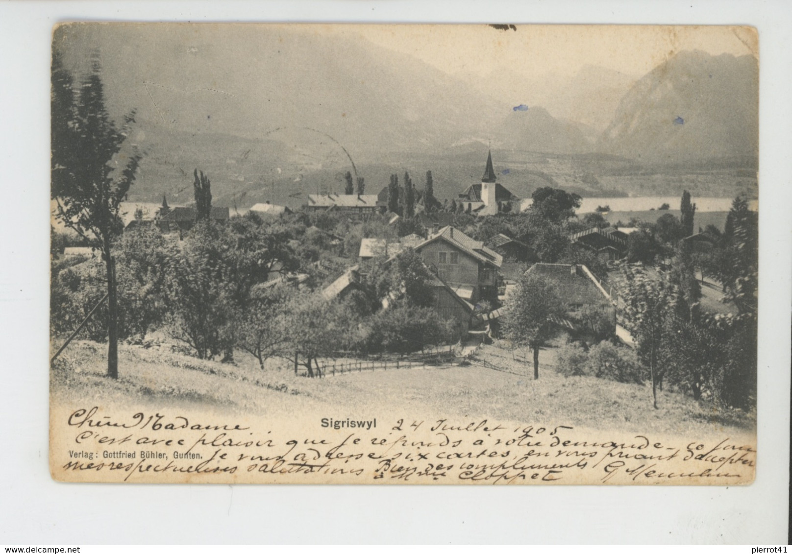 SUISSE - BERN - SIGRISWIL - SIGRISWYL (1905) - Sigriswil