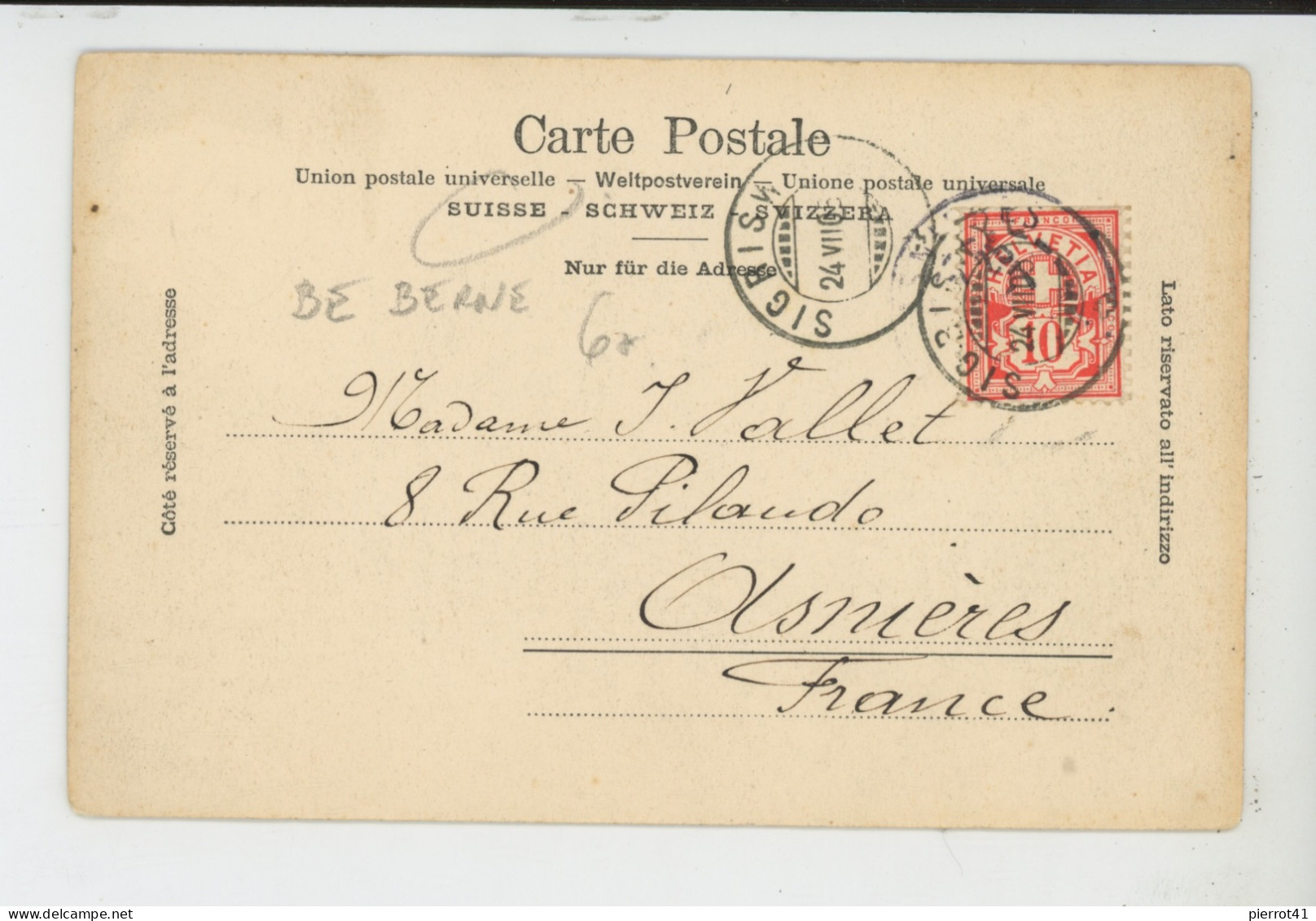 SUISSE - BERN - SIGRISWIL - SIGRISWYL (1905) - Sigriswil