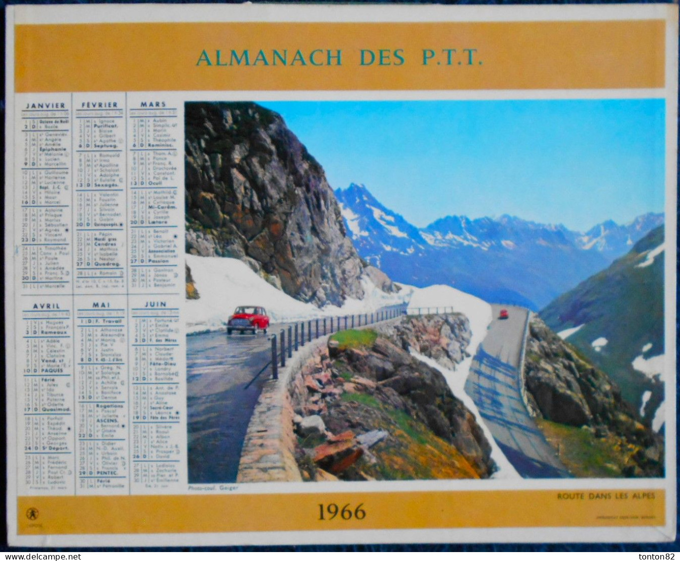 ALMANACH DES P.T.T. - 1966 . - Big : 1961-70