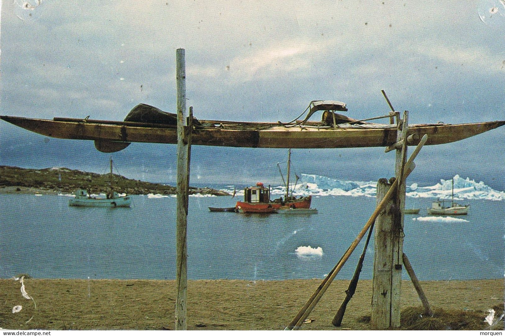 52959. Postal Aerea SONDRE STROMFJORD, Kargerlussuaq (Gronland) 1985. SARQAQ - Storia Postale