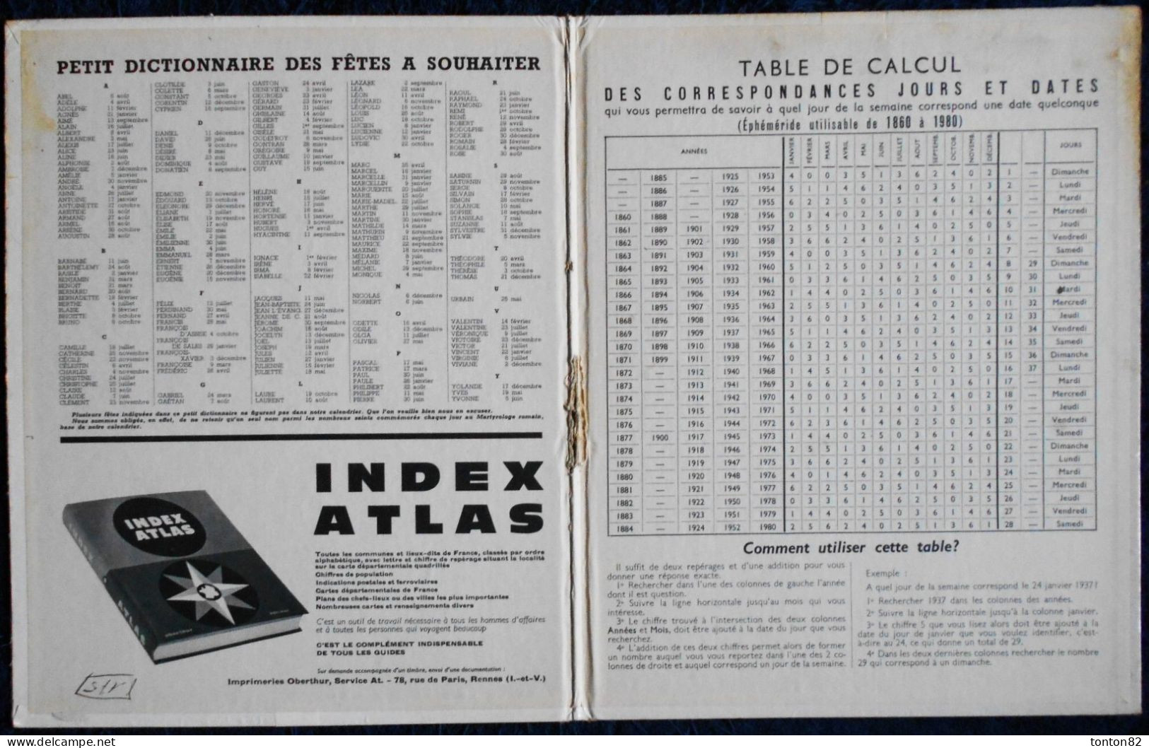 ALMANACH DES P.T.T. - 1965 . - Big : 1961-70