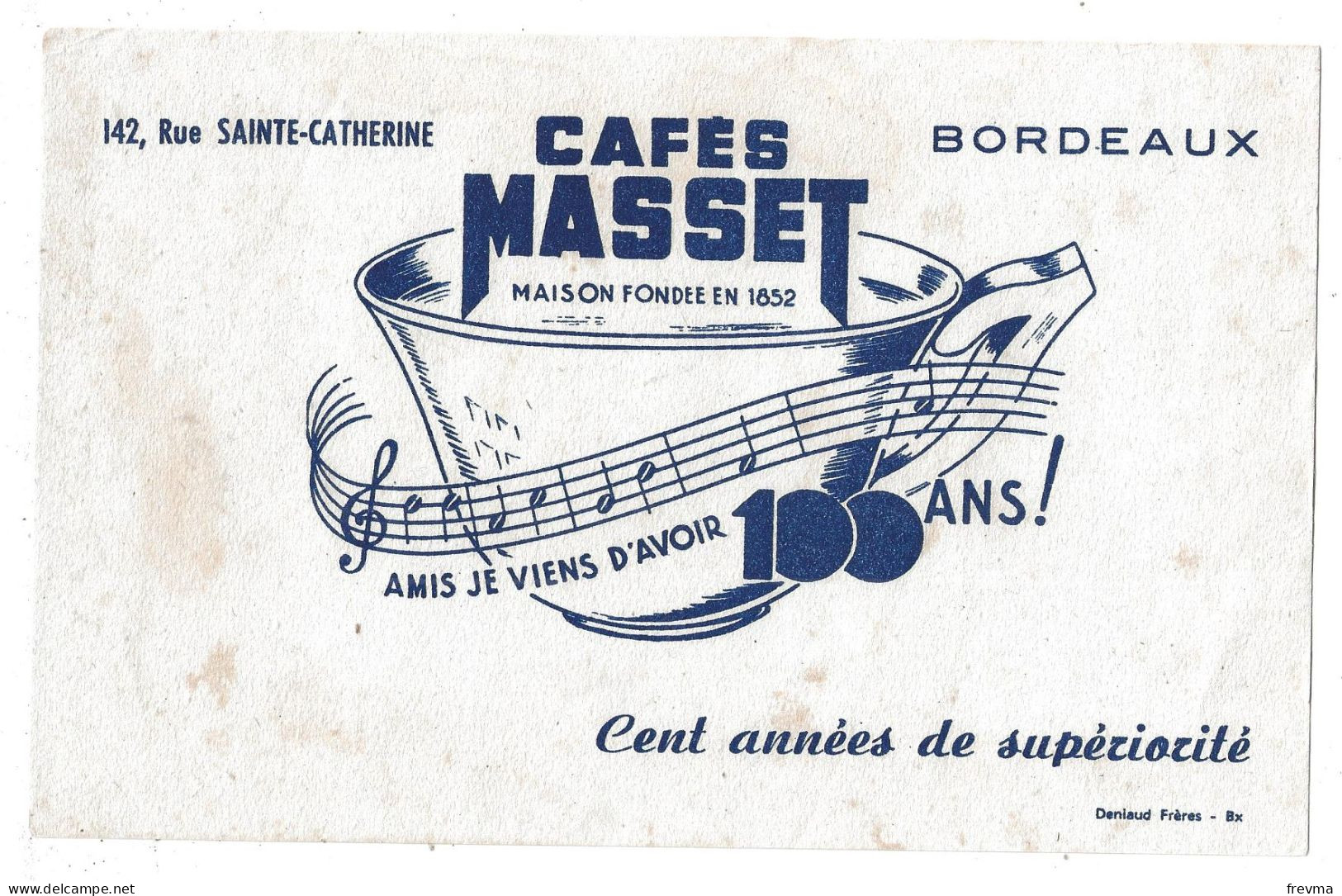 Buvard Cafés Massé - Café & Té