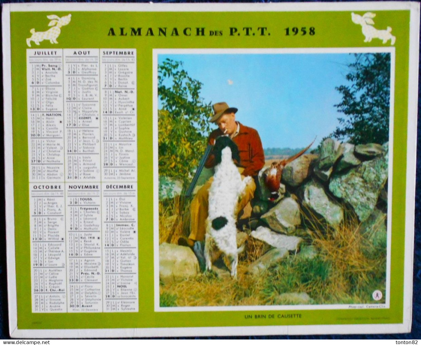 ALMANACH DES P.T.T. - 1958. - Tamaño Grande : 1941-60