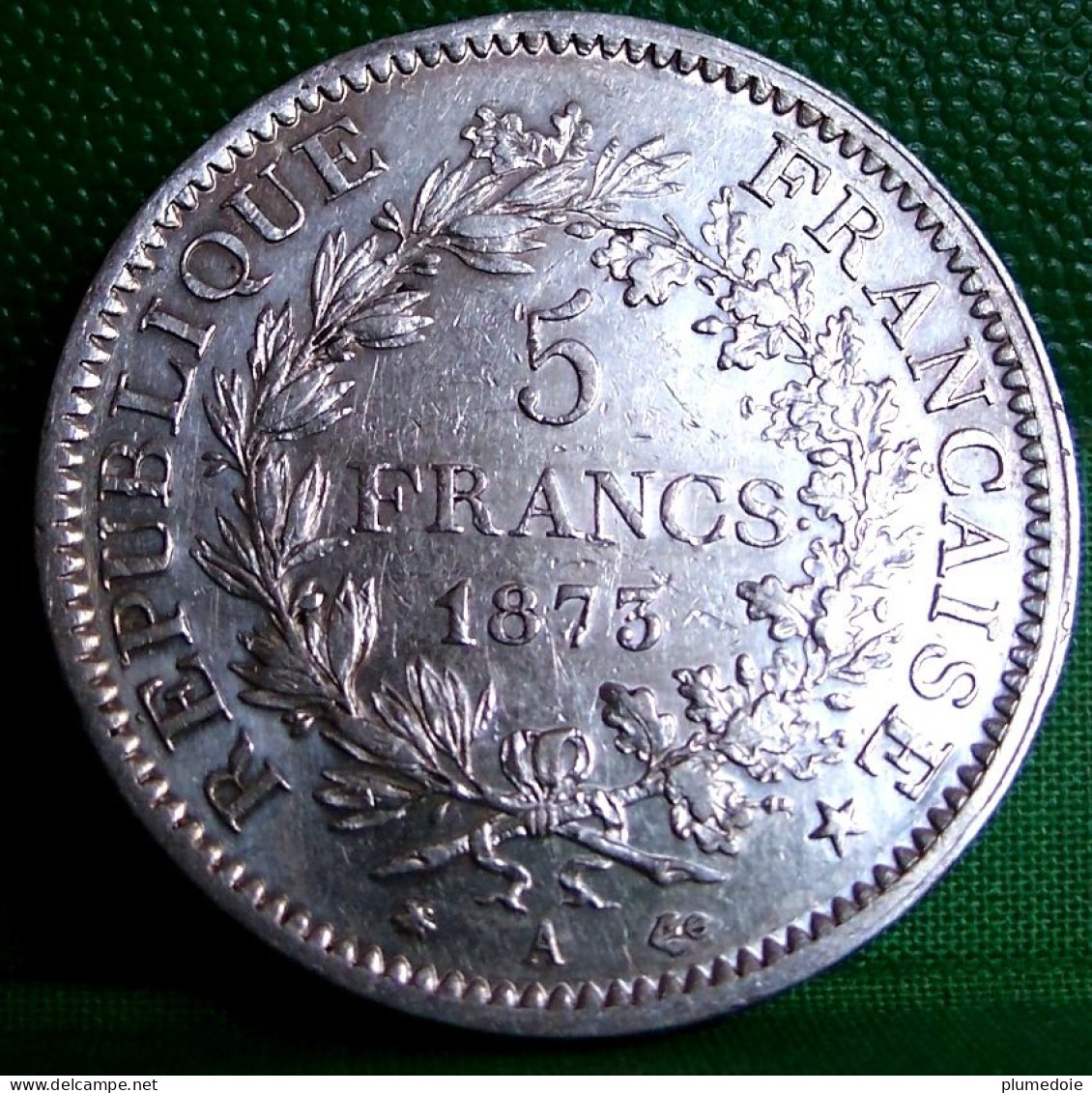 MONNAIE  5 FRANCS  HERCULE 1873 A PARIS   Argent  III ème  REPUBLIQUE   FRANCE OLD SILVER COIN - 5 Francs