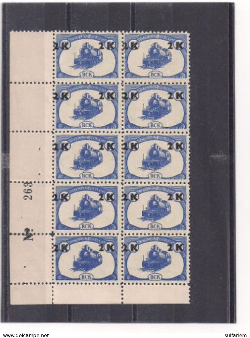 1967 BCK  Emission De La Compagnie Du Chemin De Fer Du Bas Congo Au Katanga Colis Postaux CP 36 MNH - Parcel Post