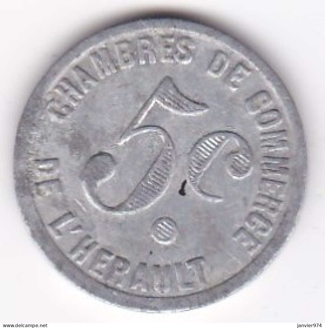 34 Hérault. Chambres De Commerce De L’Hérault. 5 Centimes ND, En Aluminium - Notgeld