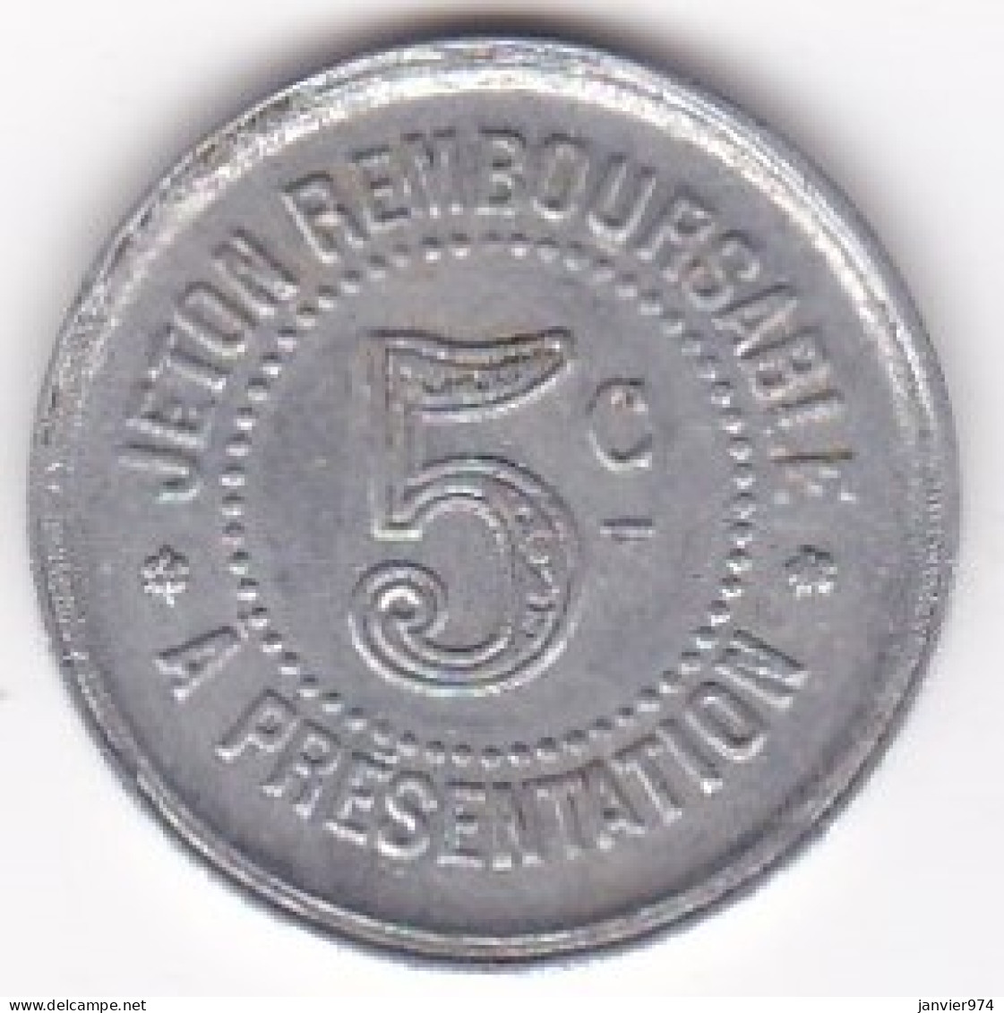 34 Hérault. Syndicat De L’Alimentation En Gros De L’Hérault. 5 Centimes 1921, En Aluminium - Monetary / Of Necessity