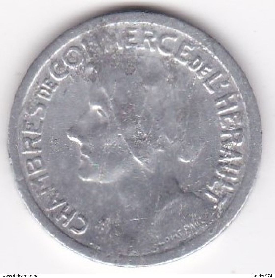 34 Hérault. Chambres De Commerce De L’Hérault. 25 Centimes 1921 - 1924, En Aluminium - Monetary / Of Necessity