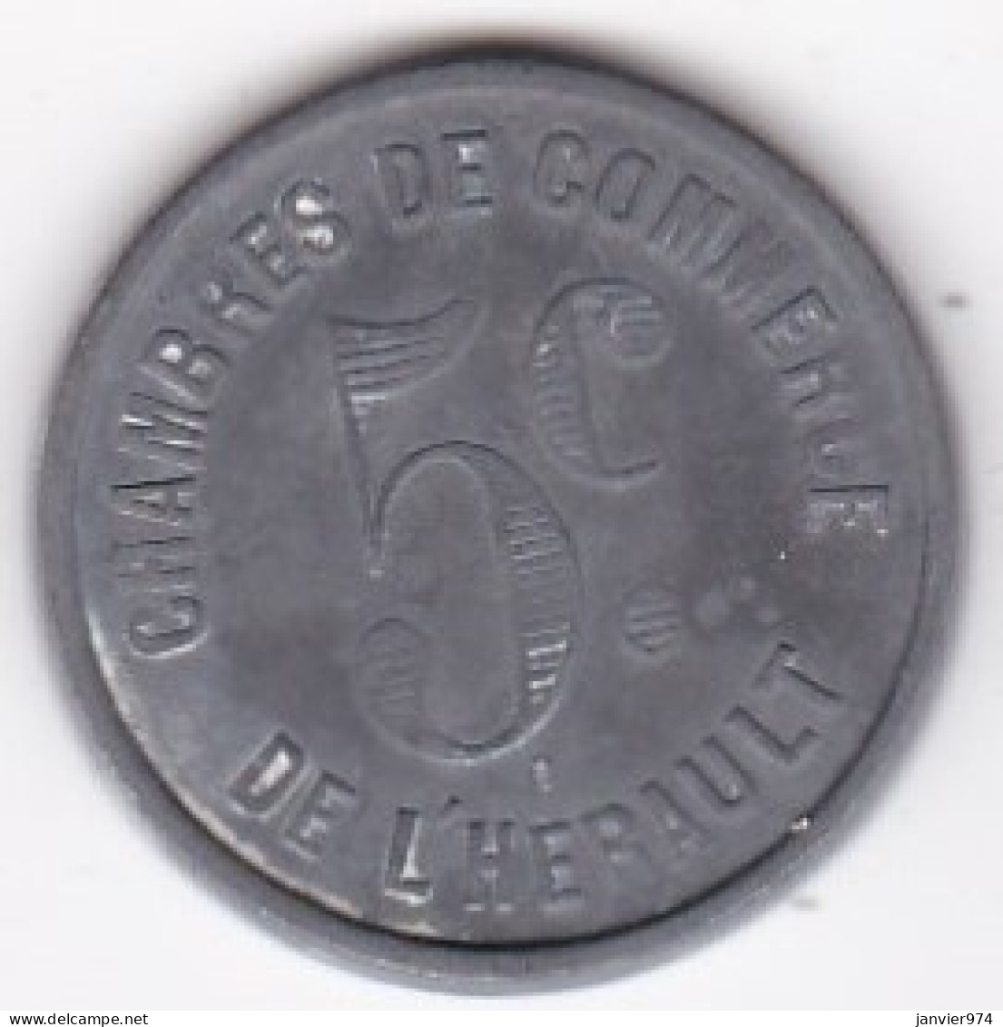 34 Hérault. Chambres De Commerce De L’Hérault. 5 Centimes ND, En Zinc - Noodgeld