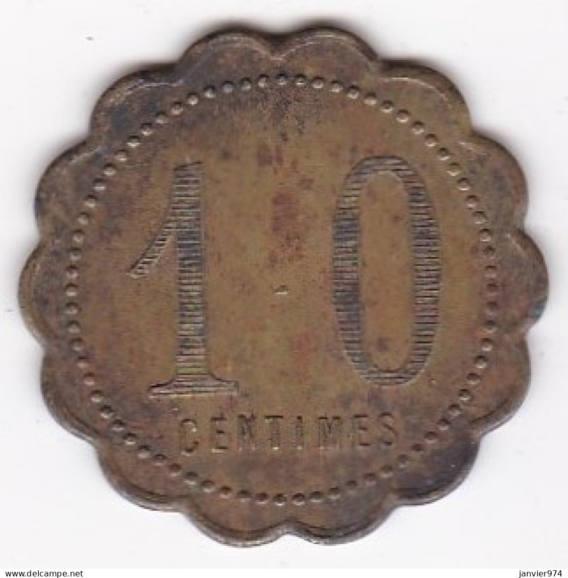 34. Hérault. Béziers. La Solidarité. Fourneaux Populaires 10 Centimes, Frappe Medaille, En Laiton - Monétaires / De Nécessité