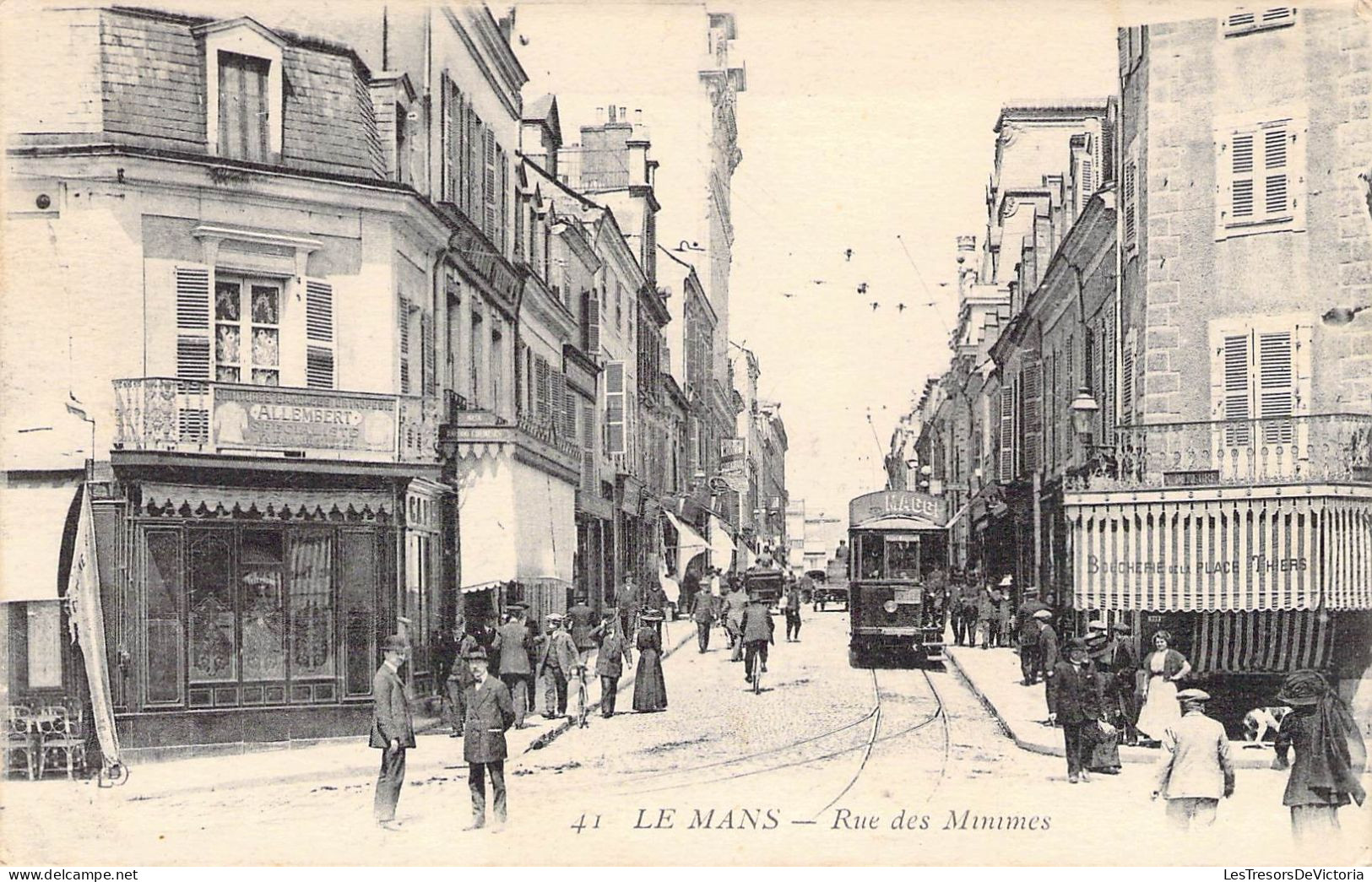 France - Le Mans - Rue Des Minimes - Animé - Tram -  Carte Postale Ancienne - Le Mans