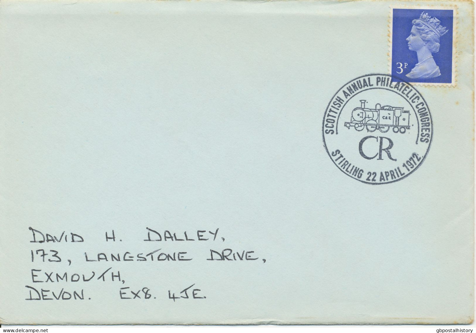 GB SPECIAL EVENT POSTMARKS 1972 SCOTTISH ANNUAL PHILATELIC CONGRESS STIRLING - Lettres & Documents