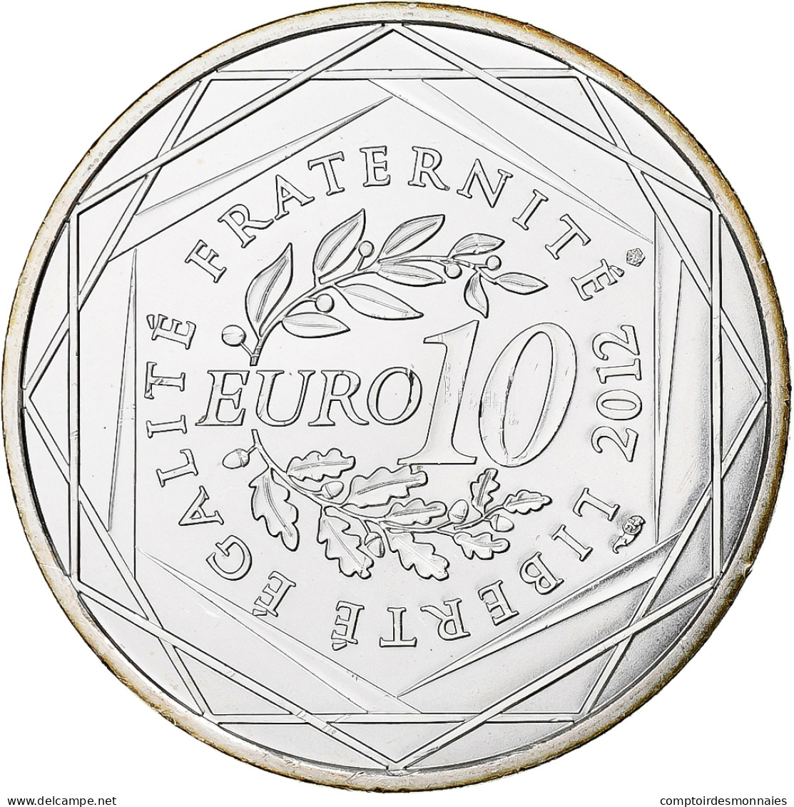 France, 10 Euro, Guadeloupe, 2012, Paris, SPL, Argent, Gadoury:EU514, KM:1873 - France