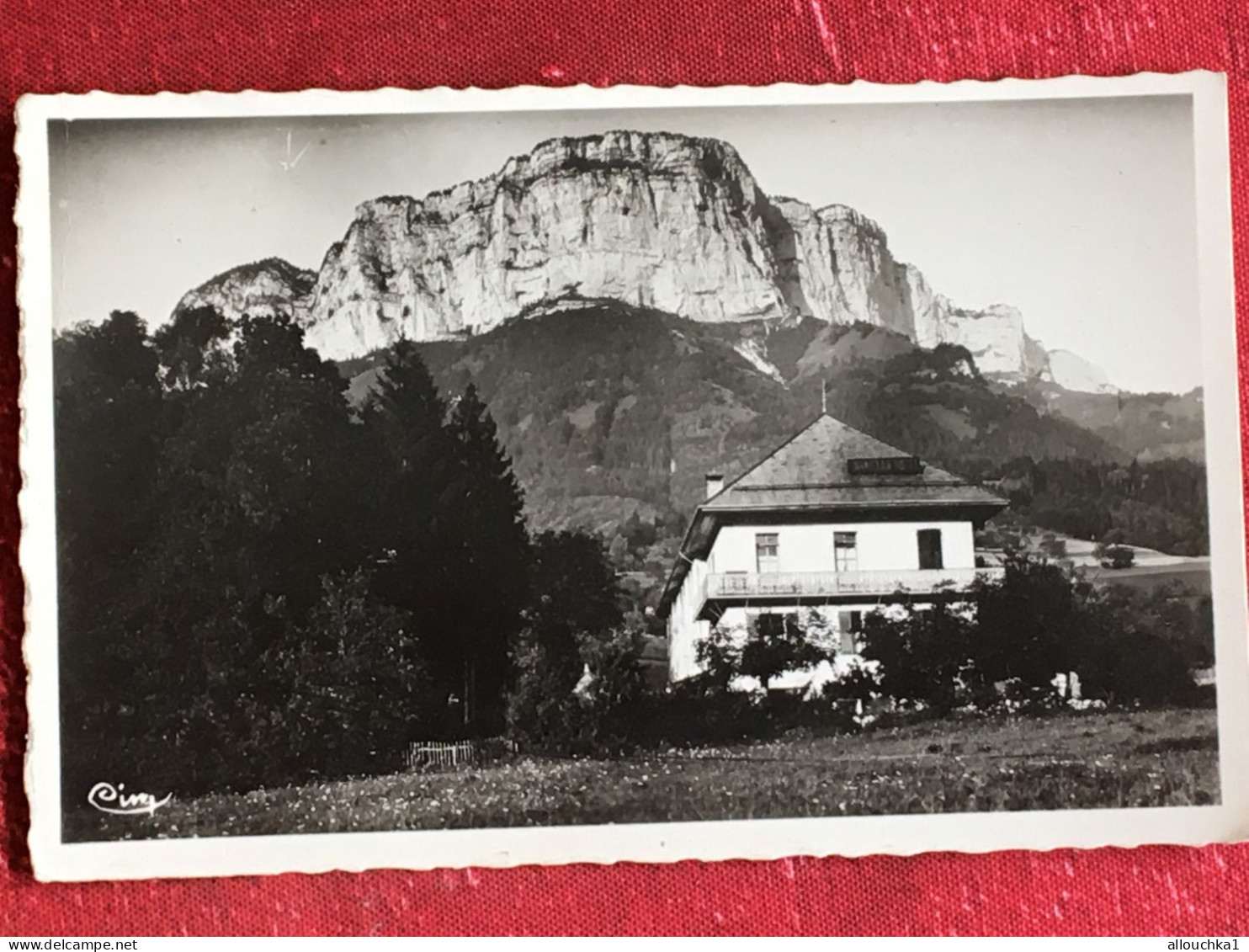 CPSM Dingy-Saint-Clair Hôtel Du Parmelan-& [74] Haute Savoie ,Carte Postale France ,Cachet A Date Rural Pointillés 1949 - Dingy-Saint-Clair