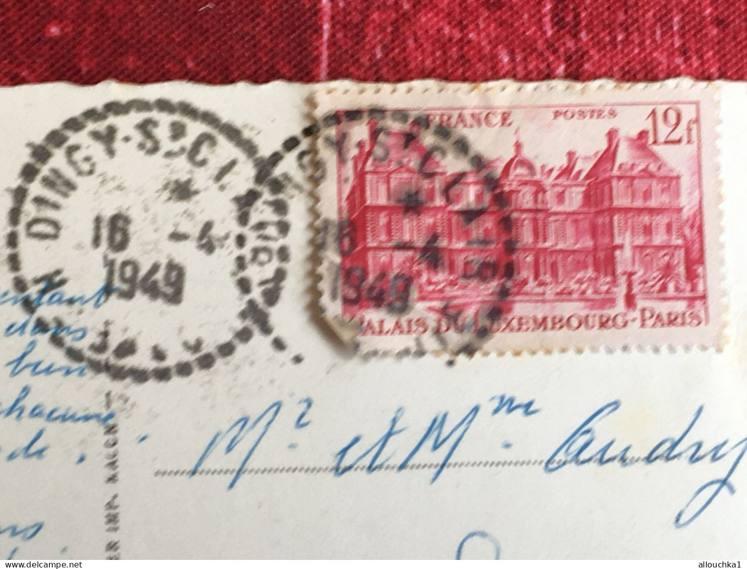 CPSM Dingy-Saint-Clair Hôtel Du Parmelan-& [74] Haute Savoie ,Carte Postale France ,Cachet A Date Rural Pointillés 1949 - Dingy-Saint-Clair