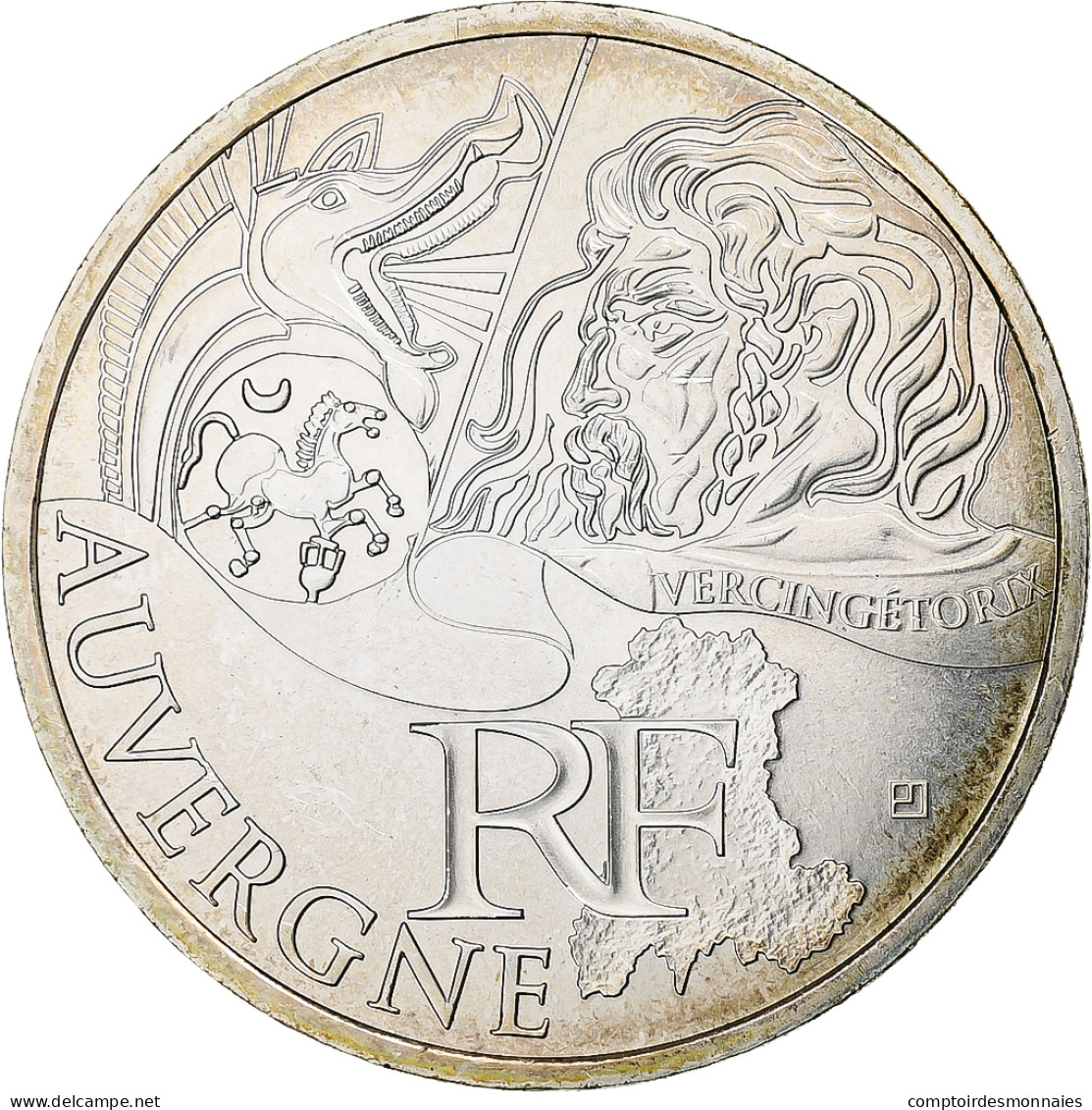 France, 10 Euro, Auvergne, 2012, Paris, SPL, Argent, Gadoury:EU514, KM:1864 - France