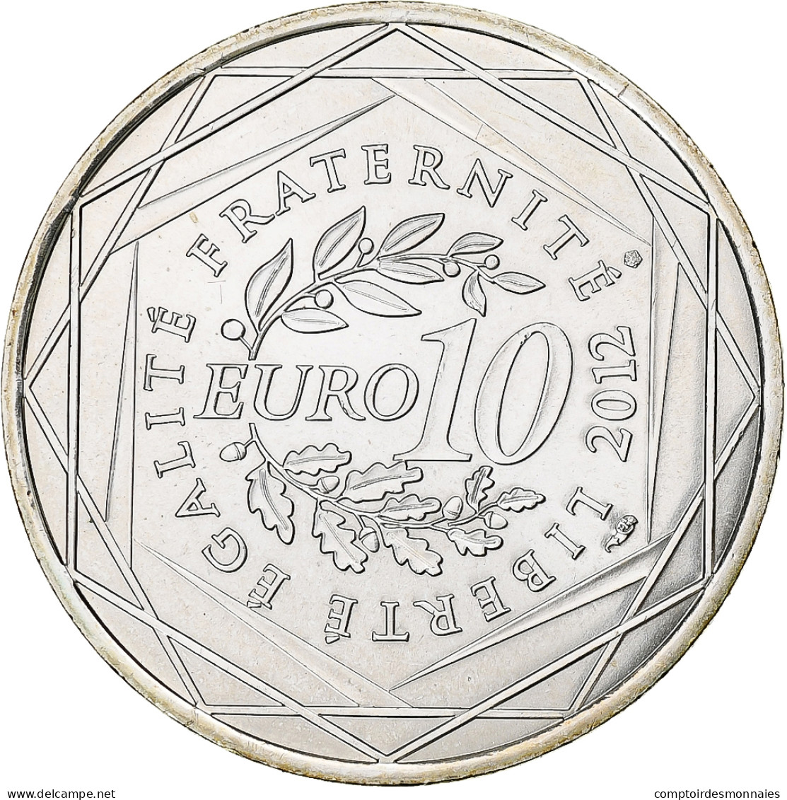 France, 10 Euro, Auvergne, 2012, Paris, SPL, Argent, Gadoury:EU514, KM:1864 - France