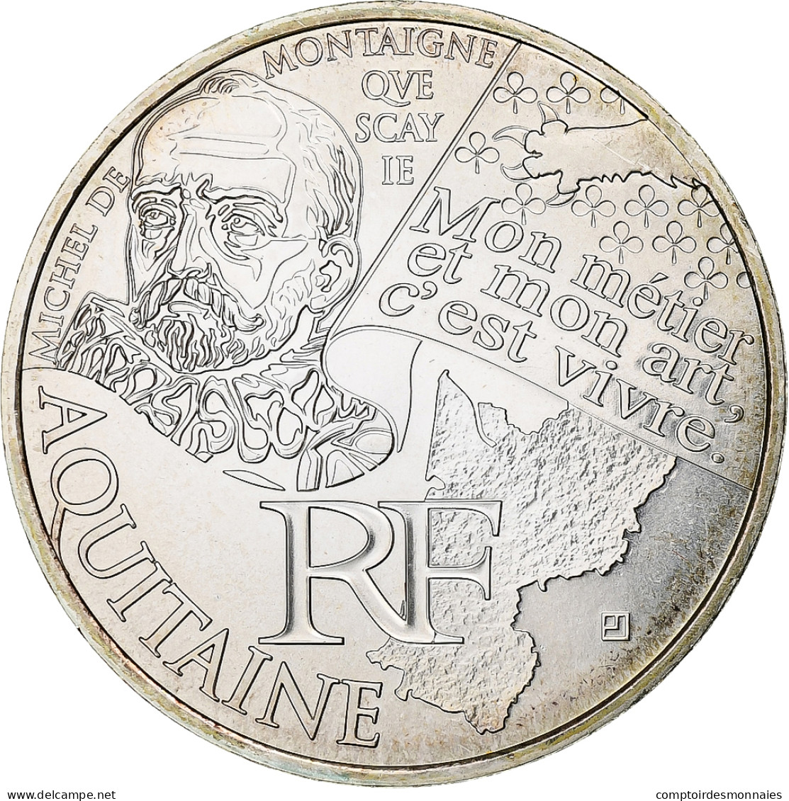 France, 10 Euro, Aquitaine, 2012, Paris, SPL, Argent, KM:1863 - France
