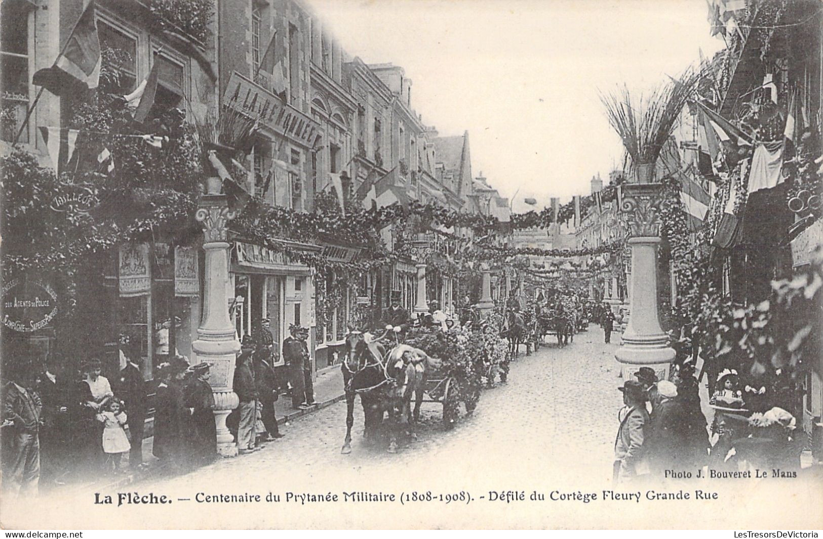 FRANCE - La Fleche - Centenaire Du Prytanée Militaire - Defilé Du Cortege Fleury Grande Rue - Carte Postale Ancienne - La Fleche