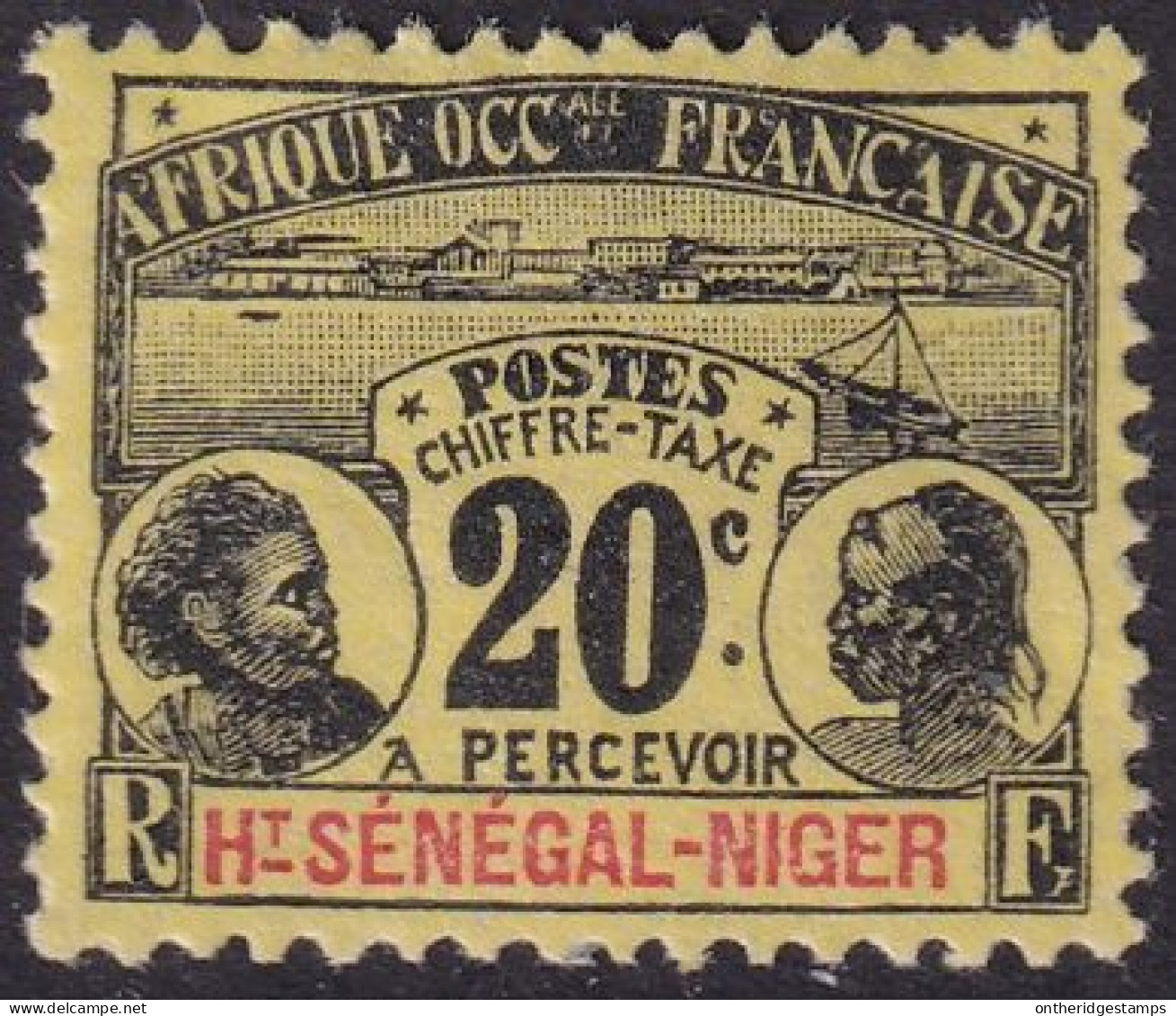 Upper Senegal & Niger 1906 Sc J4 Haut-Sénégal Yt Taxe 4 Postage Due MH* - Neufs