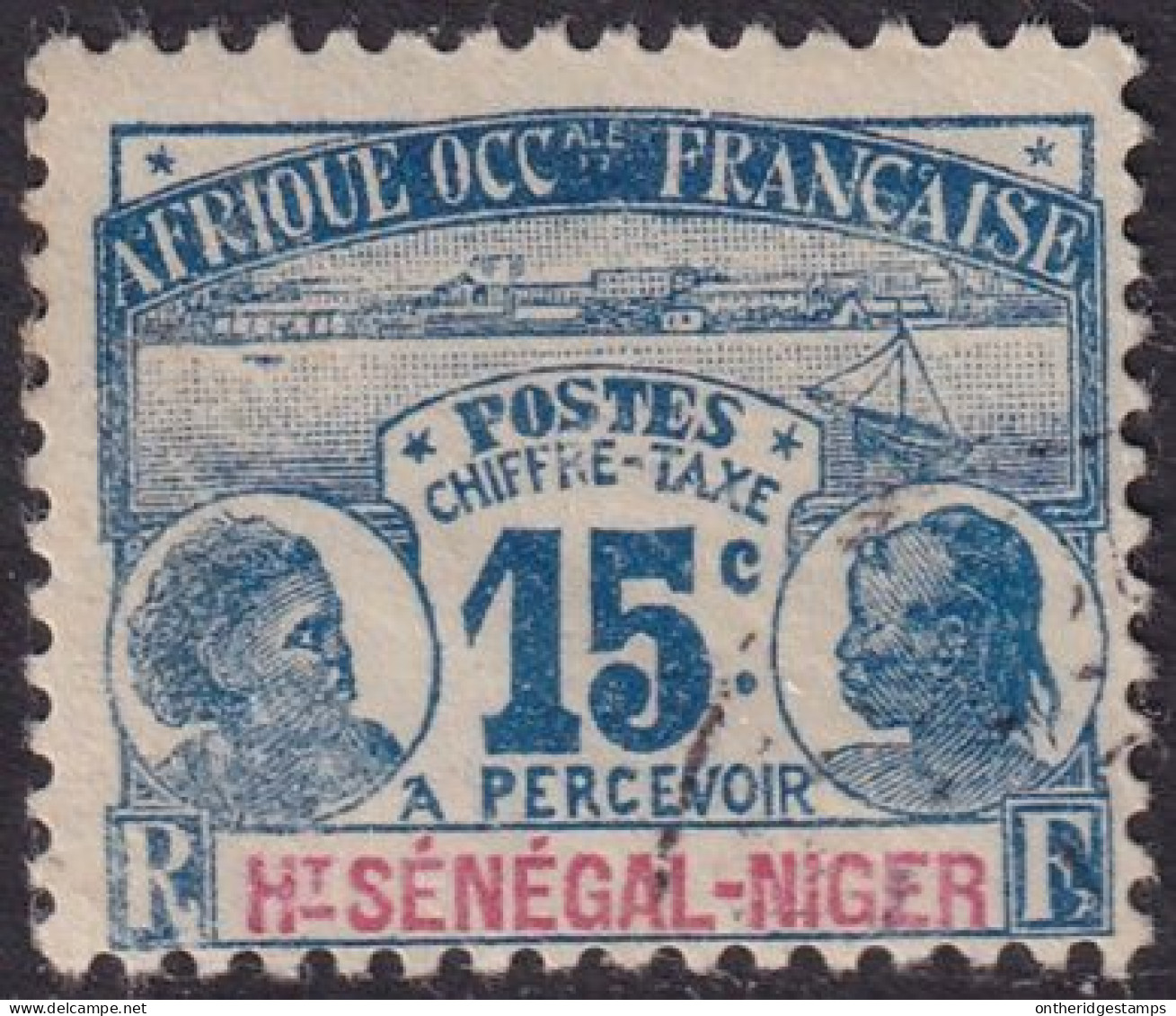 Upper Senegal & Niger 1906 Sc J3 Haut-Sénégal Yt Taxe 3 Postage Due Used Light Cancel - Usati