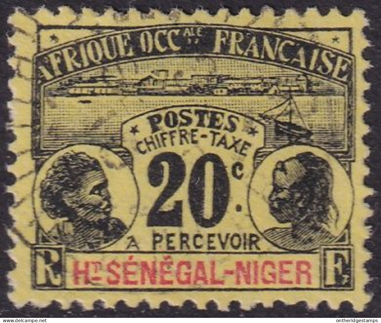 Upper Senegal & Niger 1906 Sc J4 Haut-Sénégal Yt Taxe 4 Postage Due Used - Usati