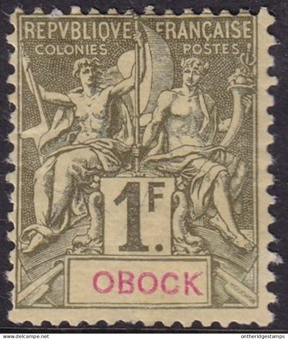 Obock 1892 Sc 44 Yt 44 MH* Heavy Hinge - Neufs