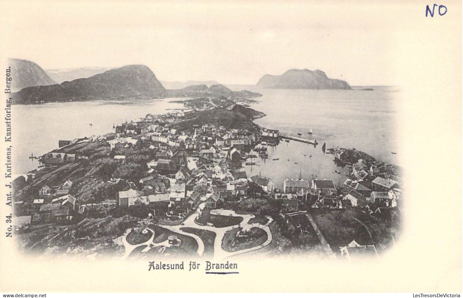 Norvège - Aalesund För Branden - Mer - Montagne -  Carte Postale Ancienne - Norway