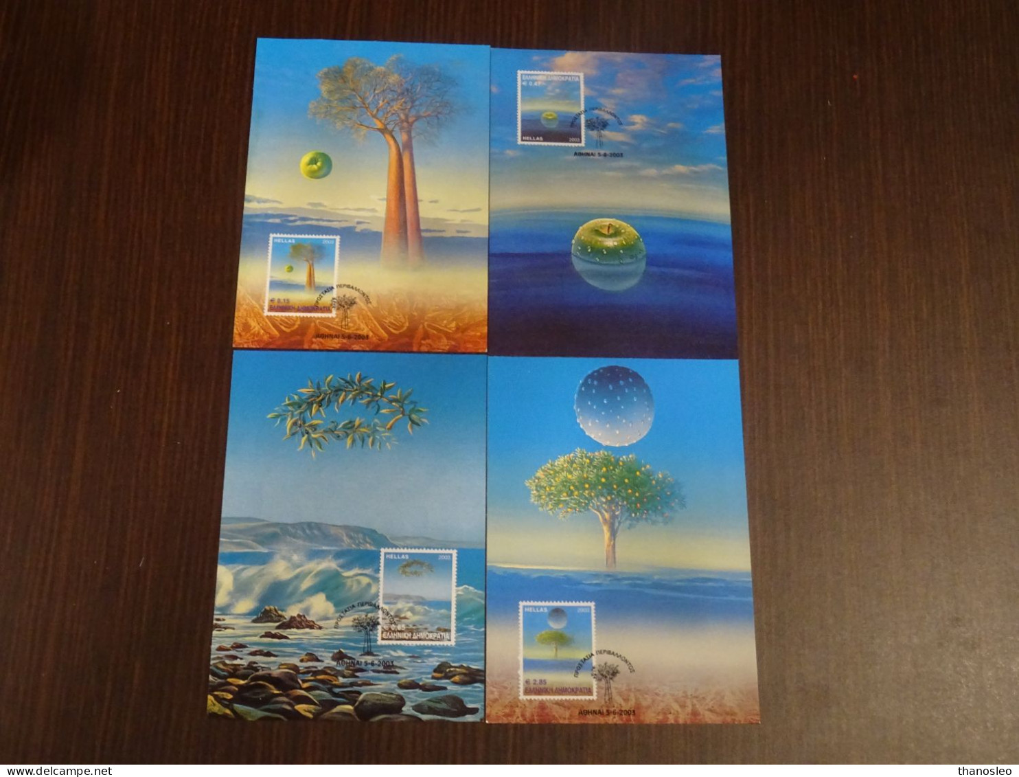Greece 2003 Protection Of The Environment Maxi Card Set VF - Cartes-maximum (CM)