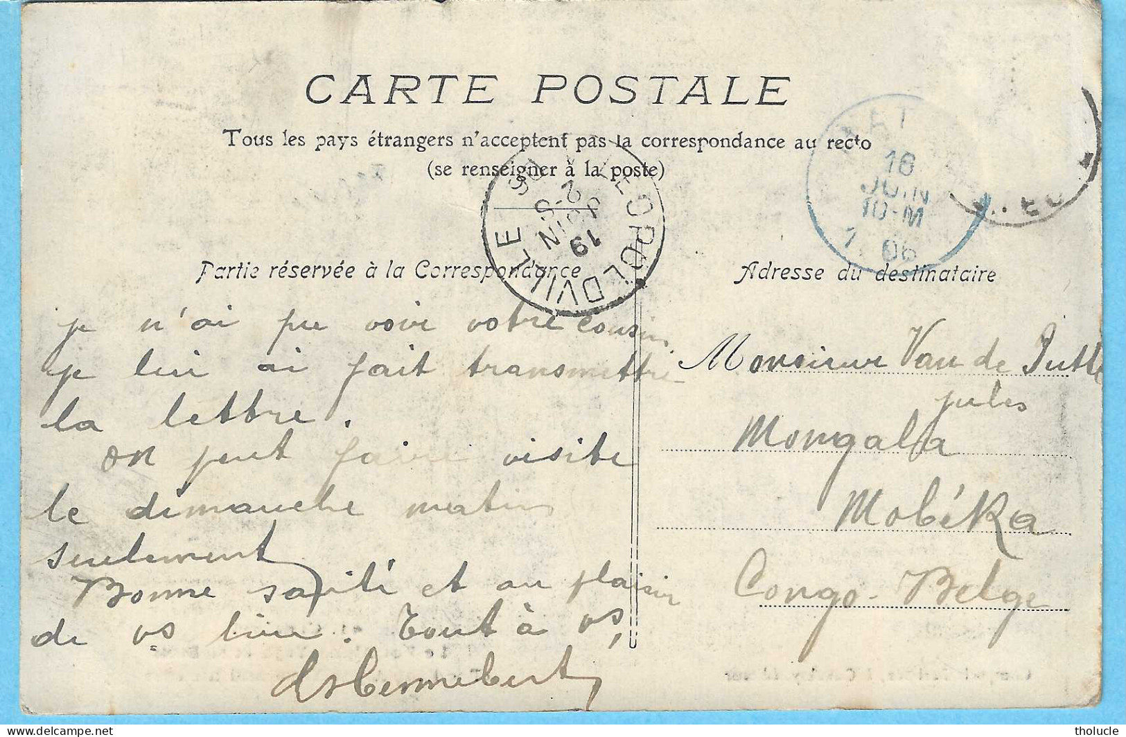 Conakry-Guinée Française-1906-Le Roi Yaya Et Sa Suite-Exp. Vers Le Congo-Belge-Mobéka-cachet Léopoldville - Guinée Française