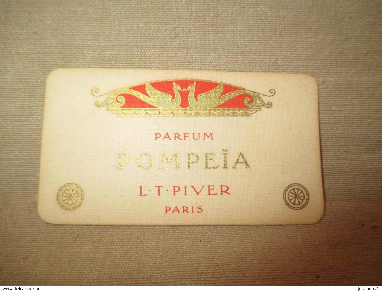 Ancienne Carte De Parfum Pompeïa Début XX ème - Anciennes (jusque 1960)