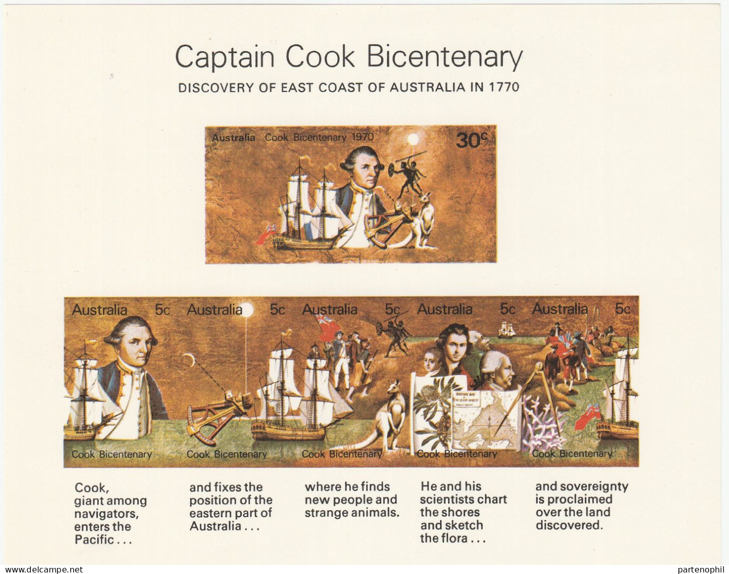 Captain Cook Bicentenary, Discovery Of East Coast Of Australia 1770  - MNH - Autres (Mer)