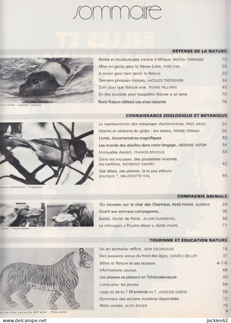 106/ LA VIE DES BETES / BETES ET NATURE N° 106 Du 2/1973, Poster Inclu, Voir Sommaire - Animals