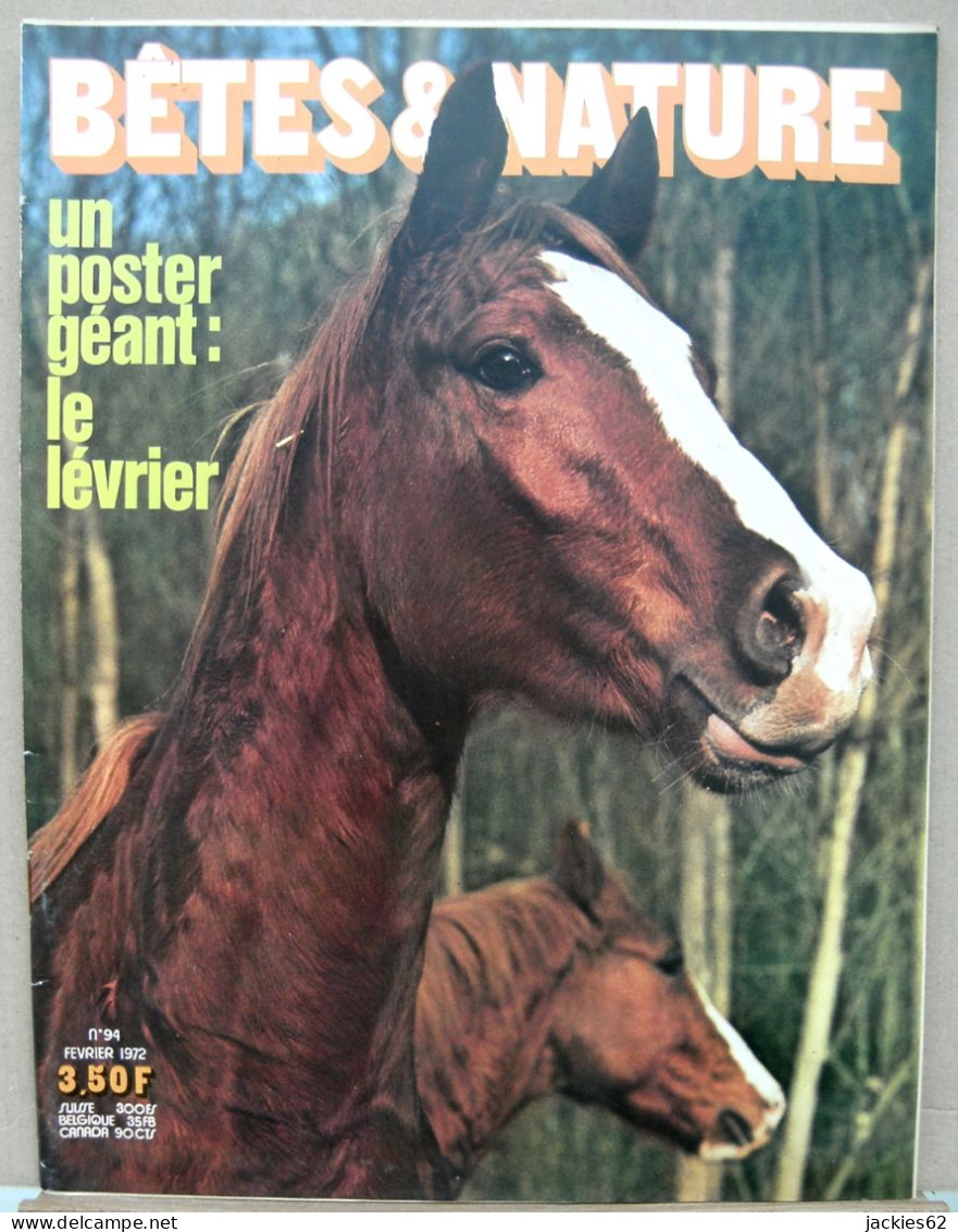 094/ LA VIE DES BETES / BETES ET NATURE N° 94 Du 2/1972, Poster Inclu, Voir Sommaire - Animals