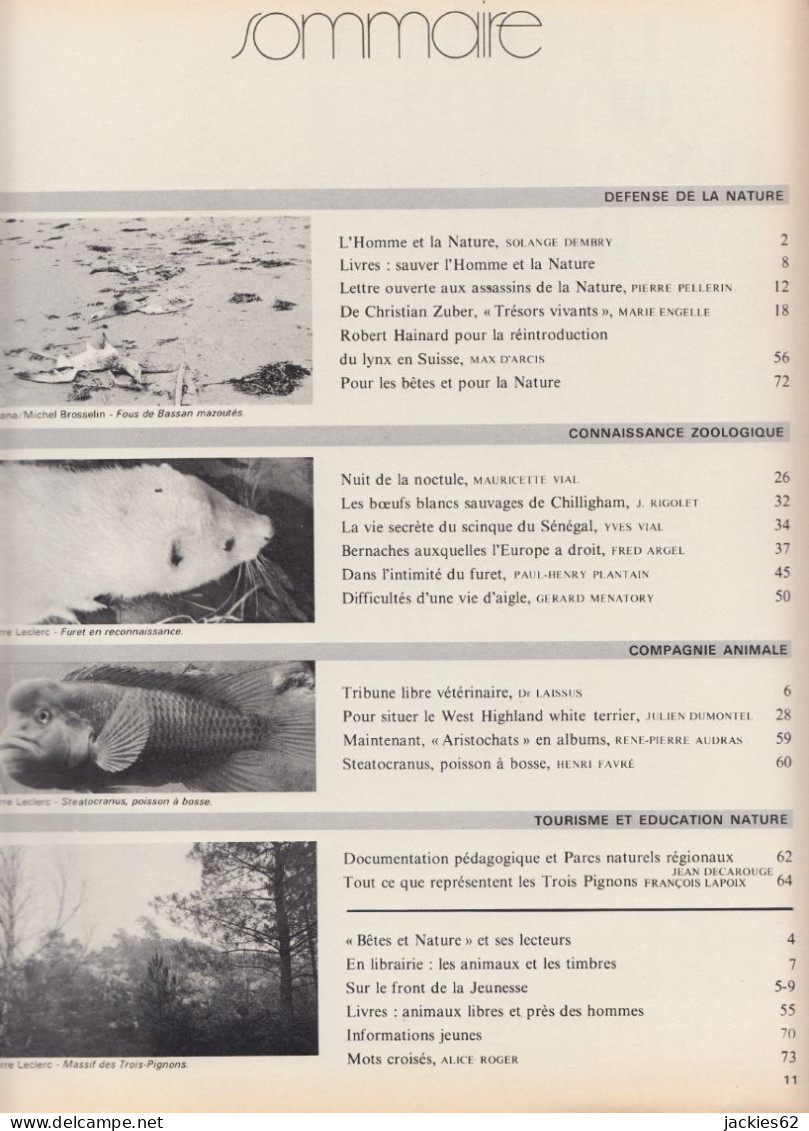 093/ LA VIE DES BETES / BETES ET NATURE N° 93 Du 1/1972, Poster Inclu, Voir Sommaire - Animales