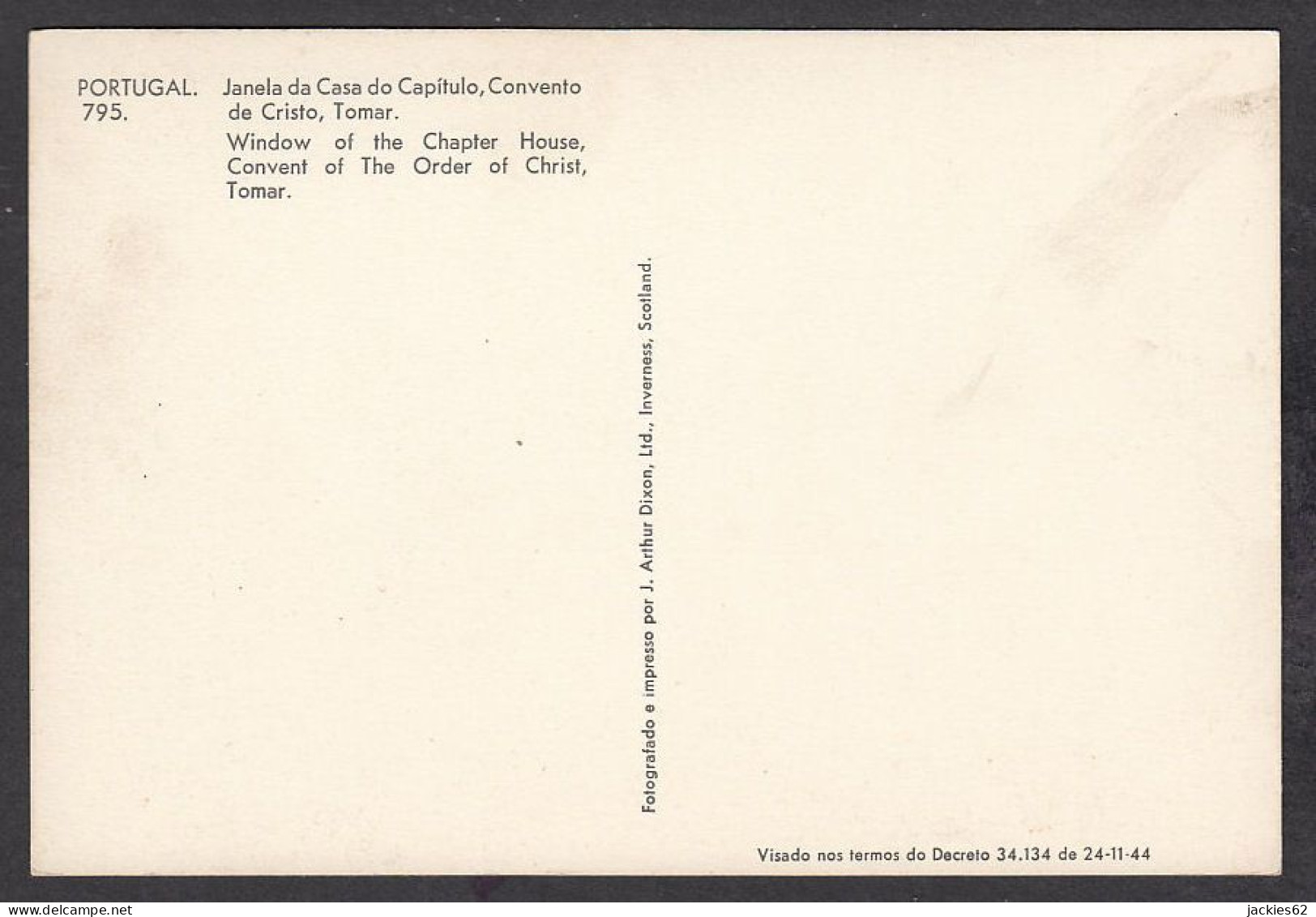 112194/ TOMAR, Convento De Cristo, Janela Da Casa Do Capitulo - Santarem