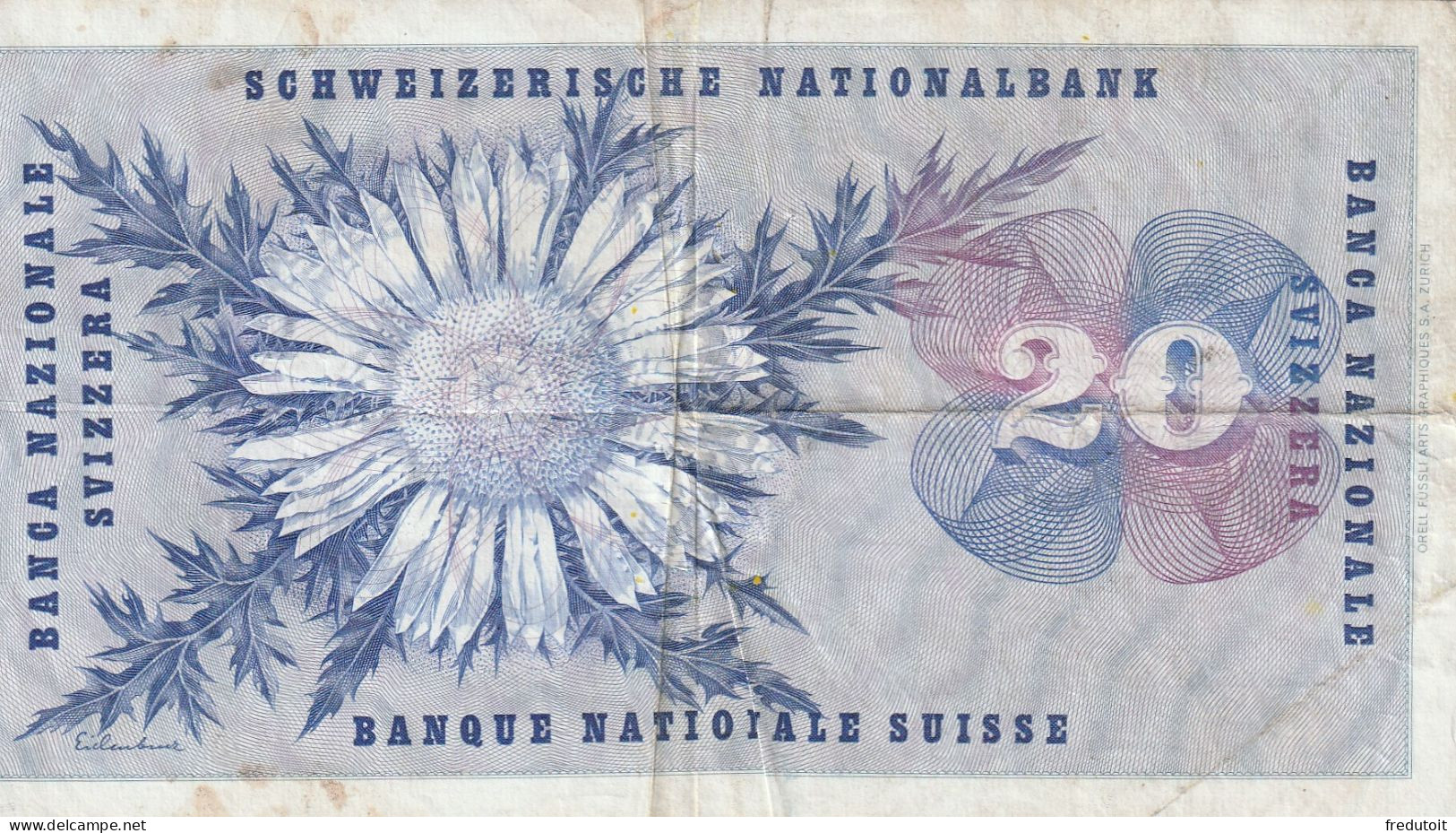 SUISSE - 20 Francs 1965- - Schweiz