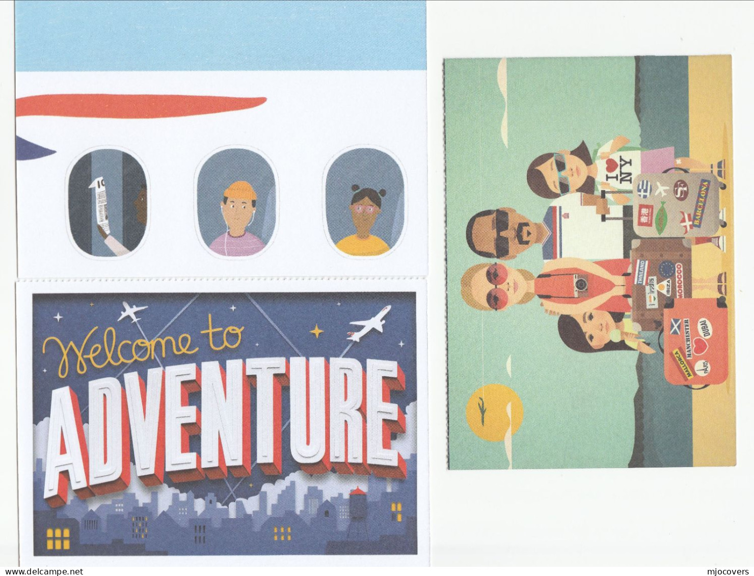 3 Diff BRITISH AIRWAYS Advert Postcard Aviation Gb - Collections & Lots