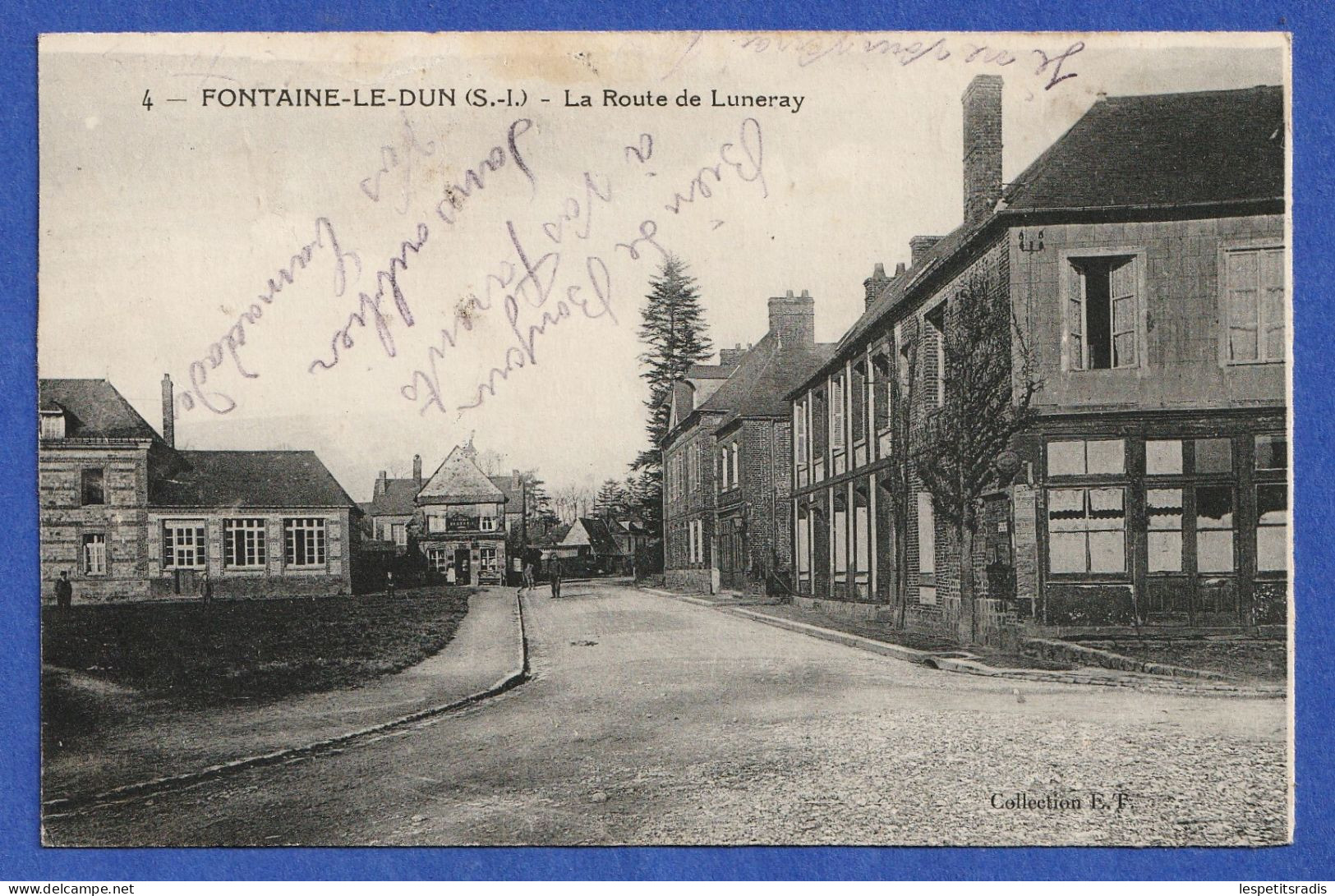 ¤CPA 76 FONTAINE LE DUN - La Route De Luneray - Fontaine Le Dun