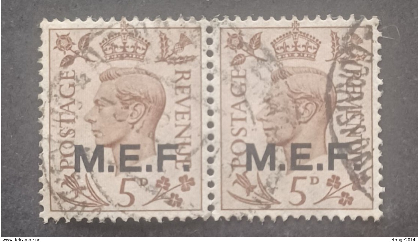 BRITISH OCCUPATION MIDDLE EAST FORCES MEF 1943 KING GEORGE VI LONDON ISSUE CAT SASS. N 10 - British Occ. MEF