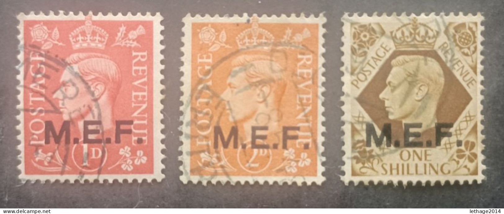 BRITISH OCCUPATION MIDDLE EAST FORCES MEF 1943 KING GEORGE VI LONDON ISSUE CAT SASS. N 6-7-13 - British Occ. MEF